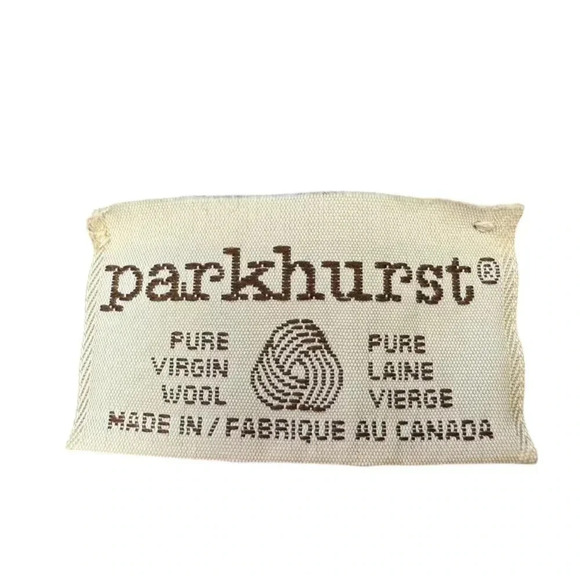 Parkhurst Vintage Wool V Neck Grandpa Brown Knit Sweater Size Small - Picture 7 of 7